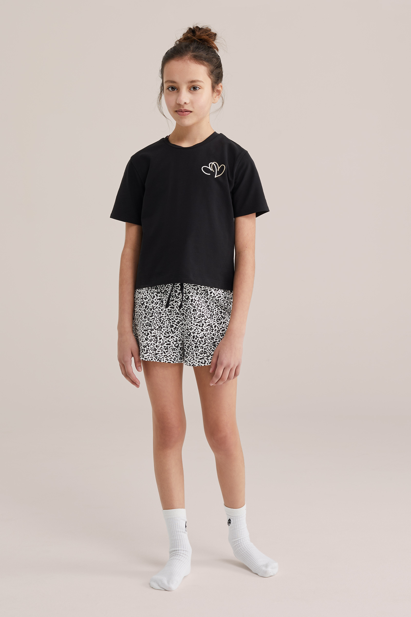 Meisjes pyjama met print, 2-pack