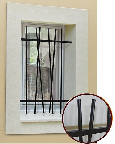 Grille de Defense Savane pour Fenetre H 65 cm x L 100 cm (côte tableau)