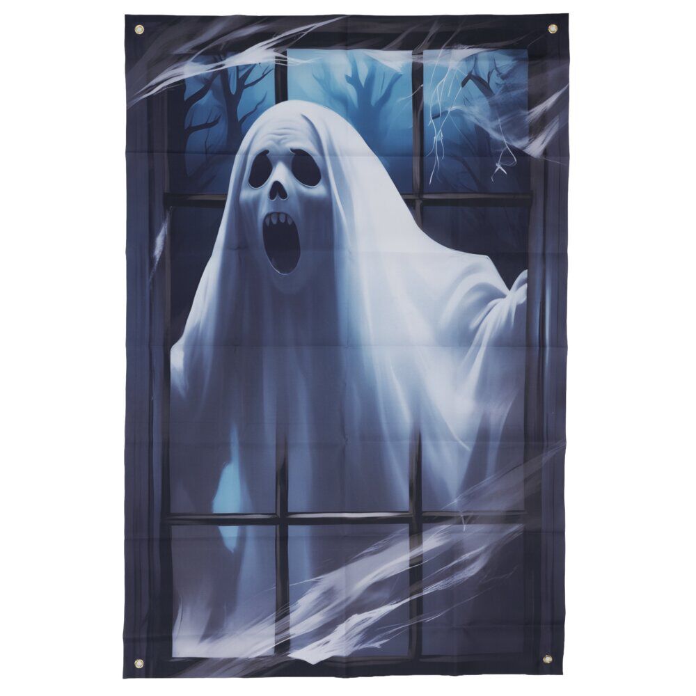 Rideau de porte Halloween décor effrayant polyester 80x120cm (2 modèles)