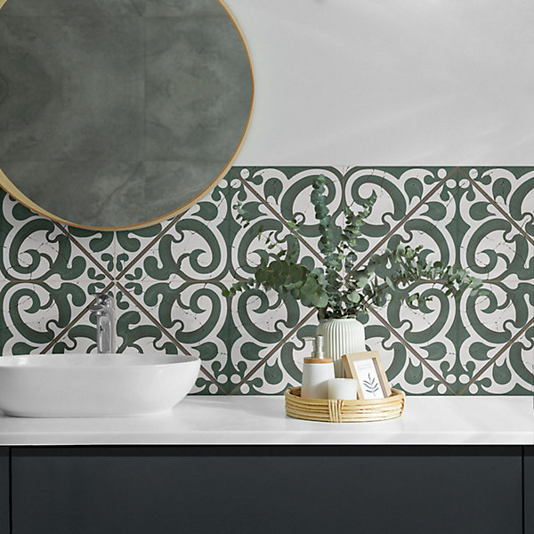 Panneau Décoratif Wallfluent 50x50 cm Motifs Végétaux 4 pièces