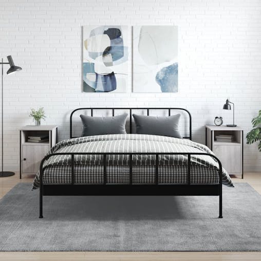 NNEVL Bedside Cabinets 2 pcs Grey Sonoma 40x42x60 cm Engineered Wood
