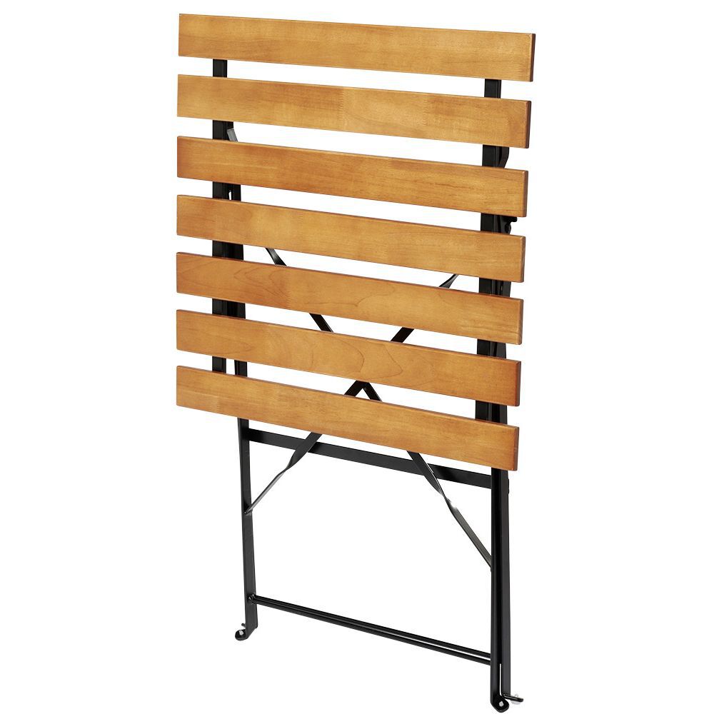 Table de jardin pliante Bali 2 personnes métal bois