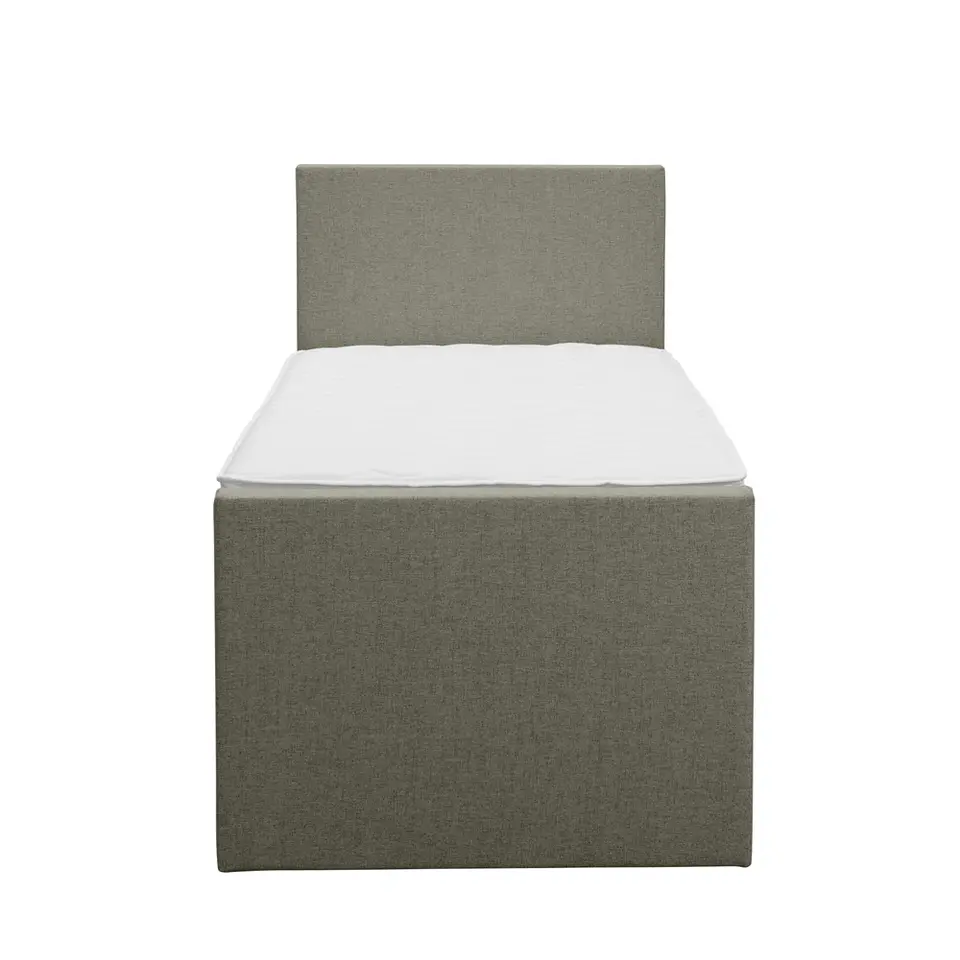 Boxspring met voetbord Liv egaal - groen - 90x200 cm - slanke poot