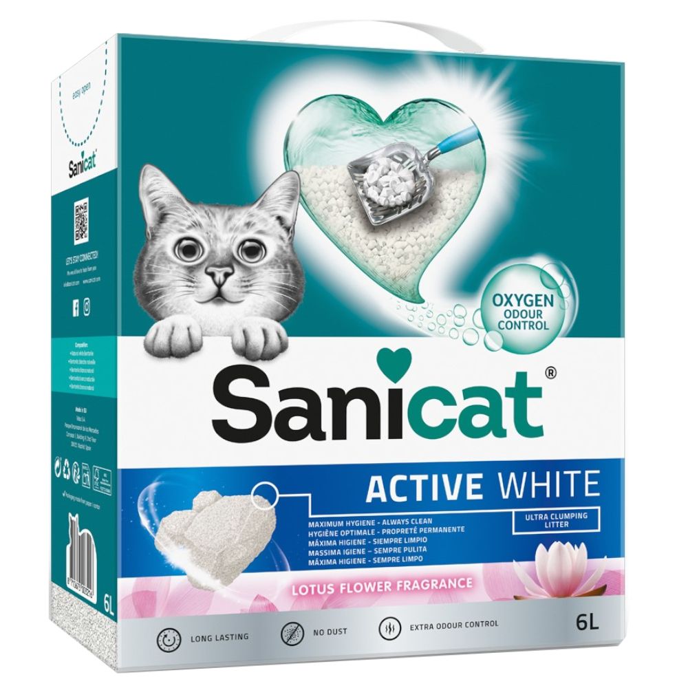 Sanicat Active White Lotus Flower Clumping Litter