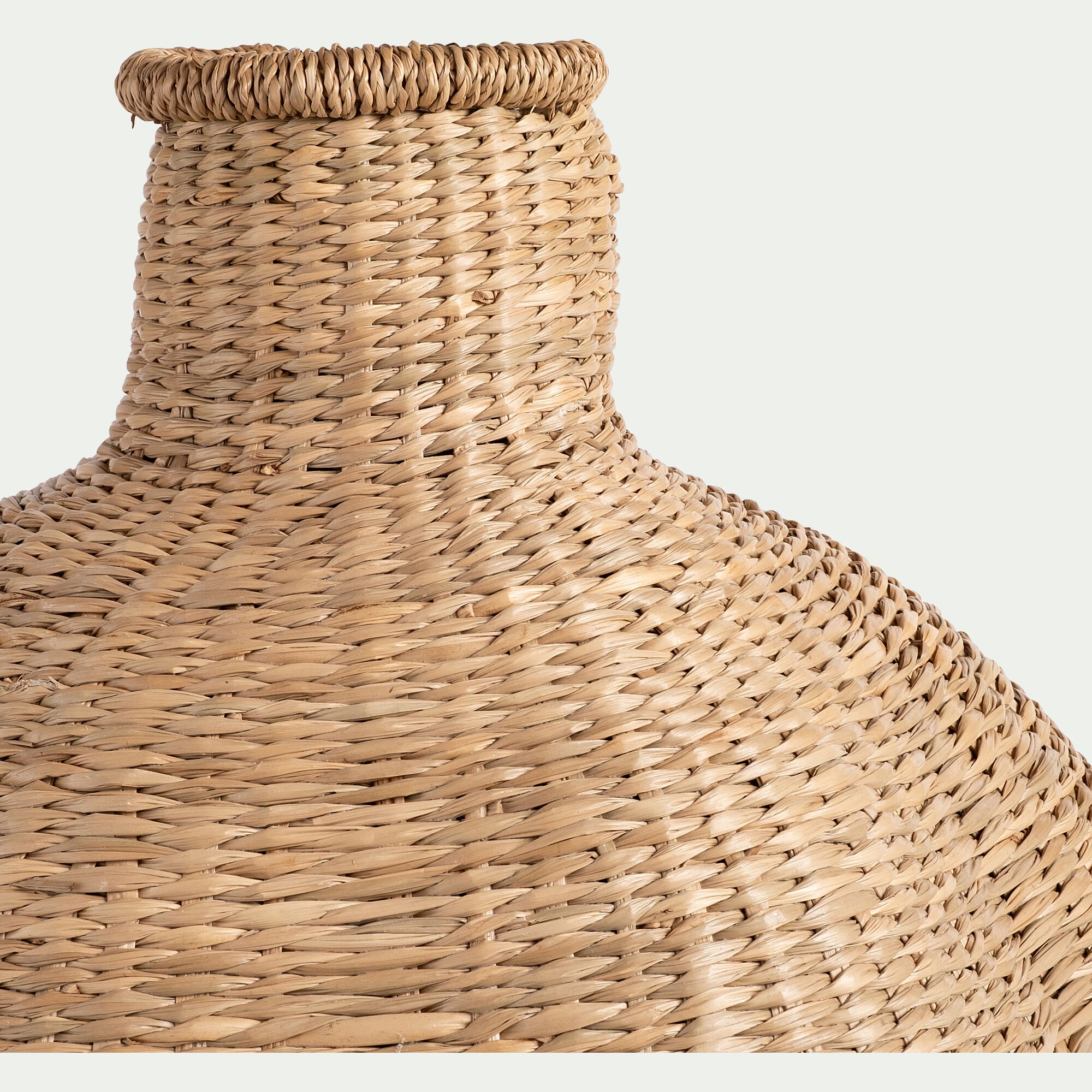 ANTELIAS - Vase boule en herbes marines tressées H46cm - naturel