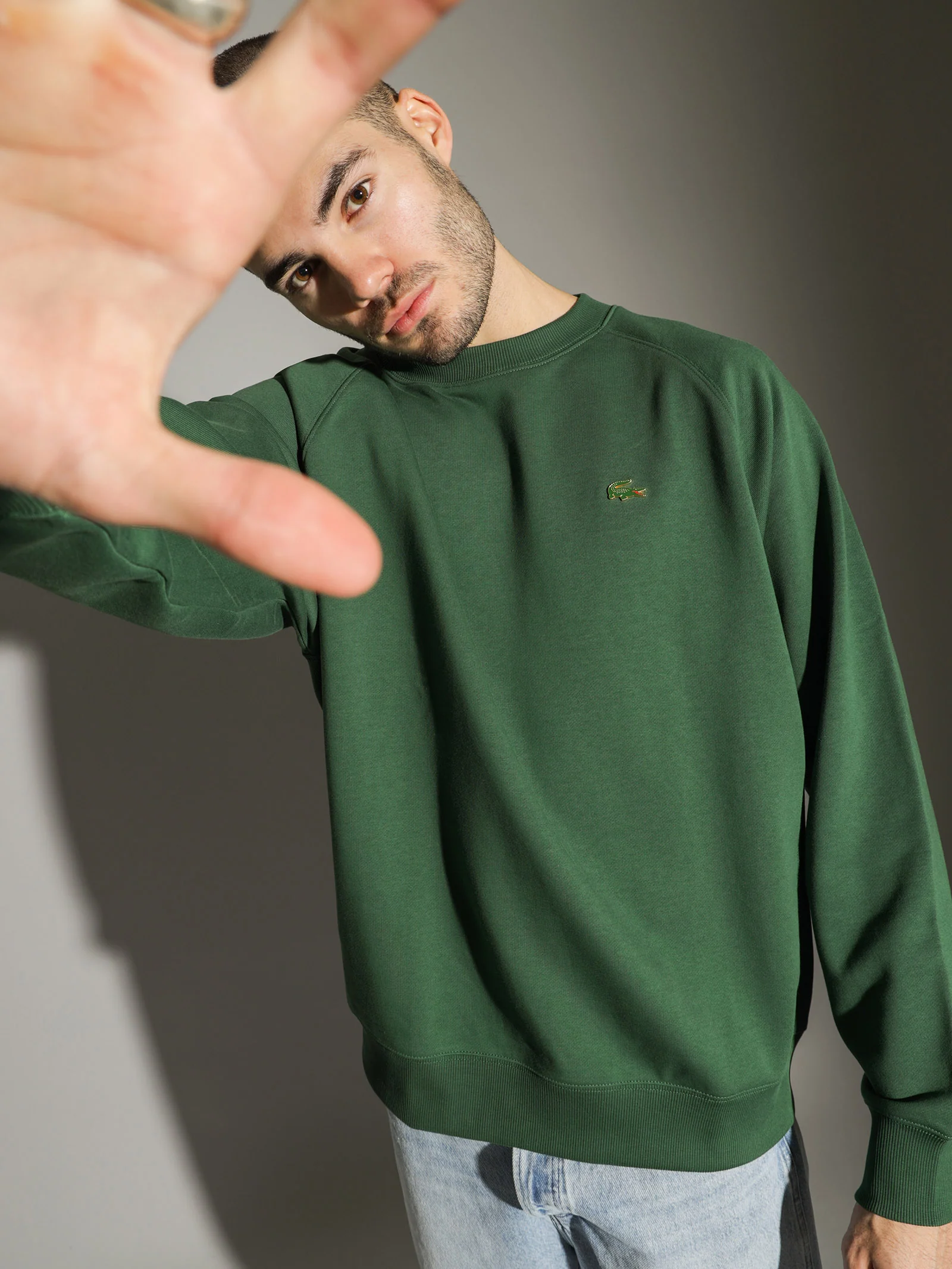 L!VE Loose Cotton Fleece Crew