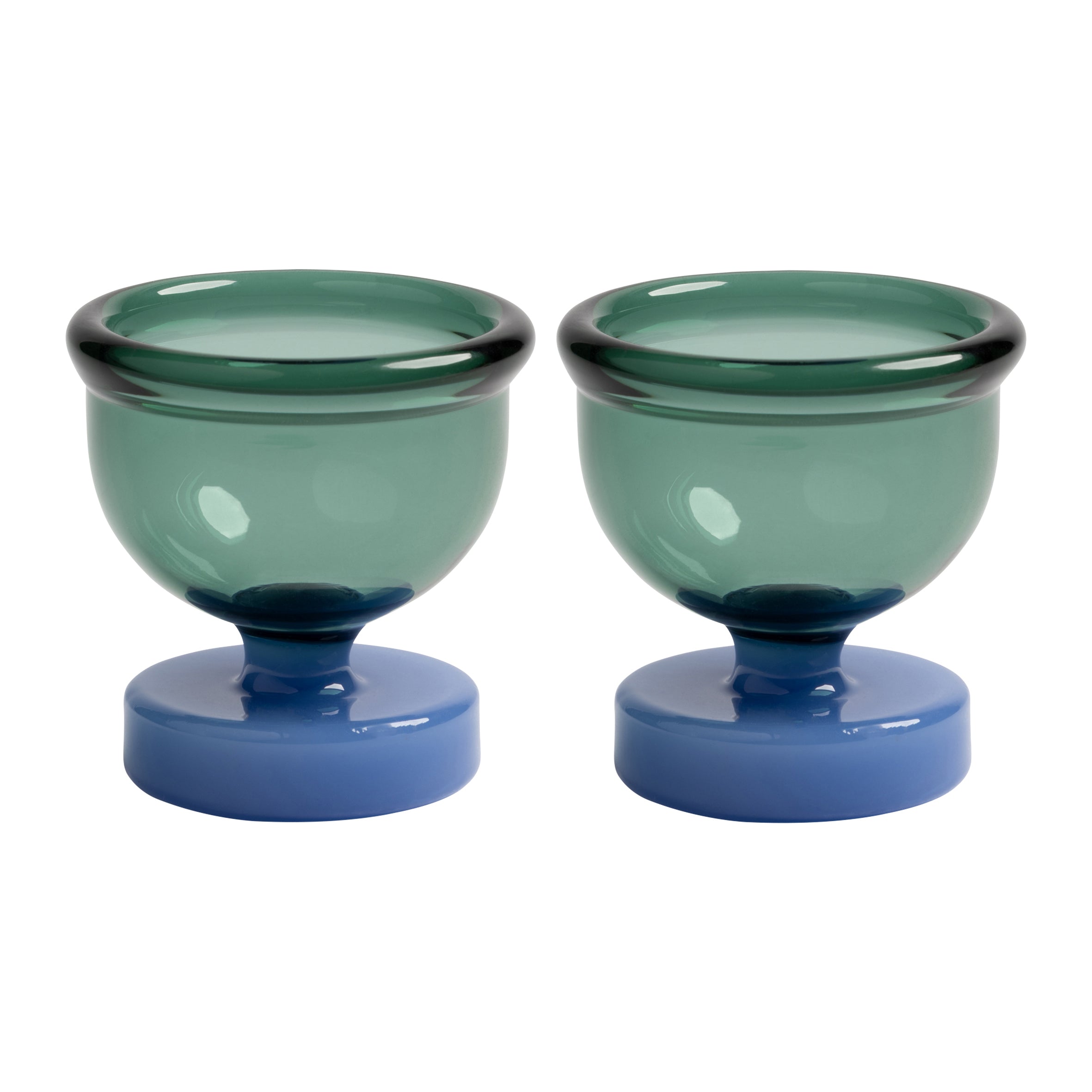 &k amsterdam Cantine Eierdopjes - Set van 2 - Blauw