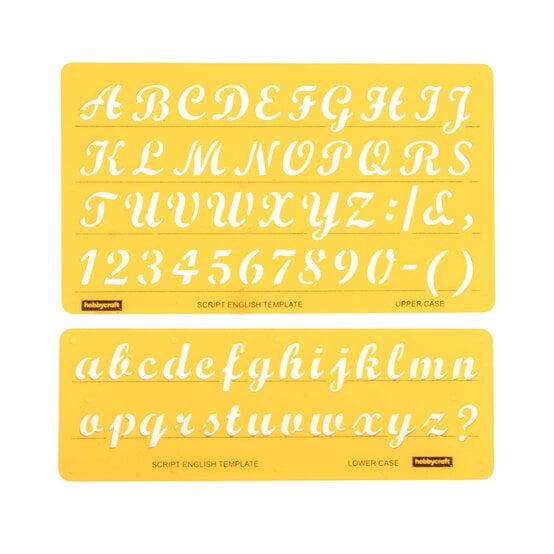 Script Letter Stencil Set 2 Pack