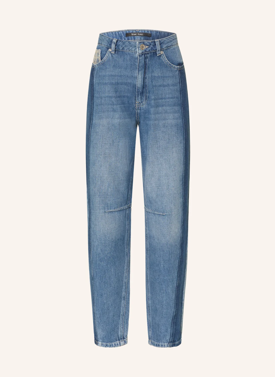 MARC AUREL Barrel Jeans mit Galonstreifen
