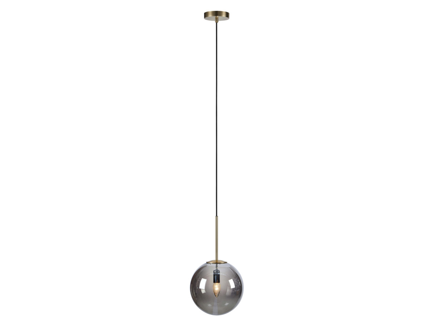 Lampa wisząca Dione szklana czarno-złota