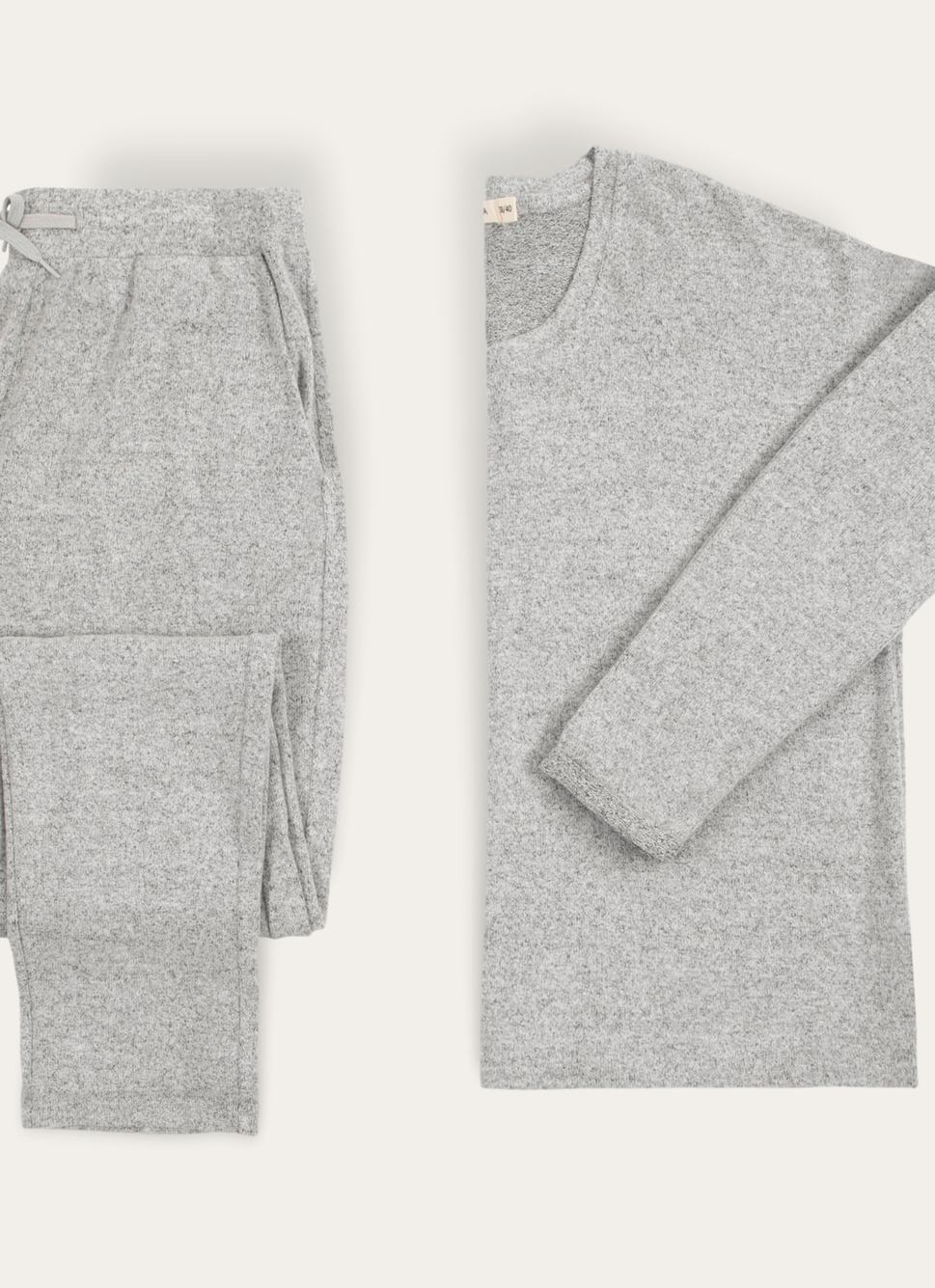 PANTALON DOUX GRIS CHINE