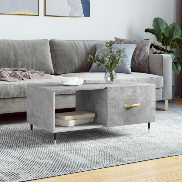 Stolik Kawowy Ława Stół Szary 90x50x40 Drzwiczki Do Salonu Do Pokoju