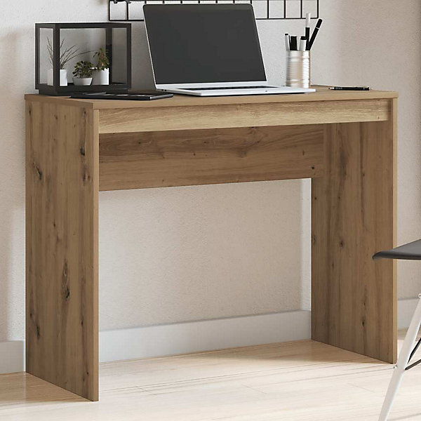 Bureau chêne artisanal 90x40x72 cm bois d'ingénierie vidaXL