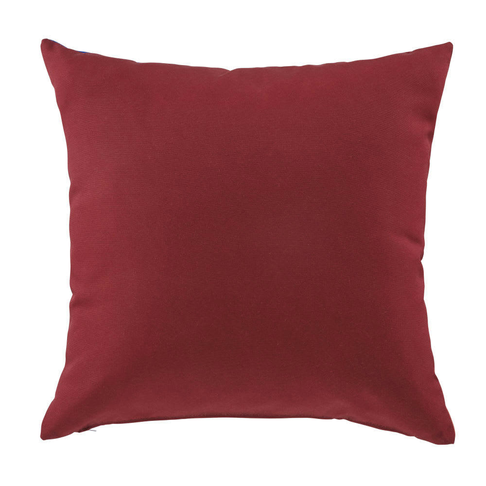 MORENO - Coussin terracotta, écru, bleu et vert 45x45