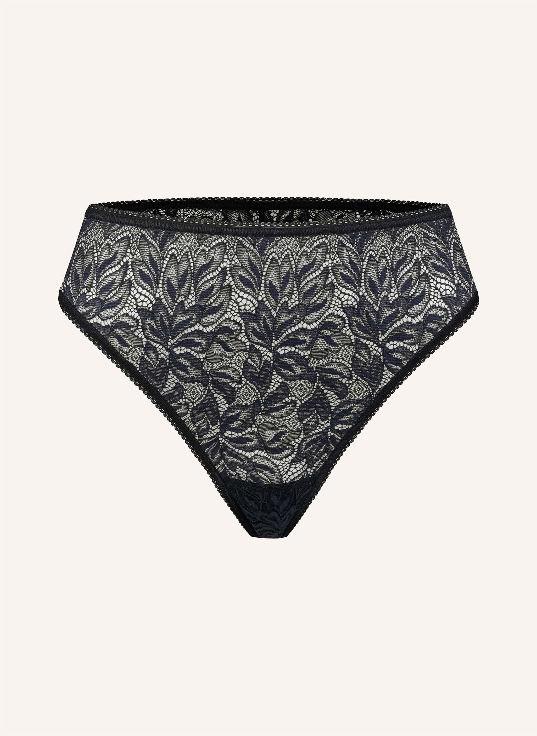 erlich textil Iconic Lace High Waist Brazil String aus Spitze - florales Motiv