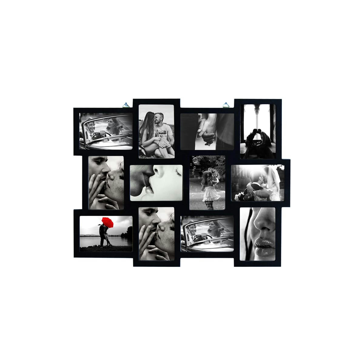 BEST MOMENTS - Pêle-mêle pour 12 photos de taille 10x15 en mdf noir