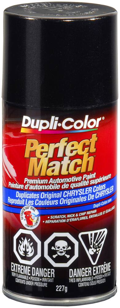 Dupli-Color Perfect Match Premium Acrylic Lacquer Automotive Aerosol Spray Paint, Black Sunfire (PX8), 227-g