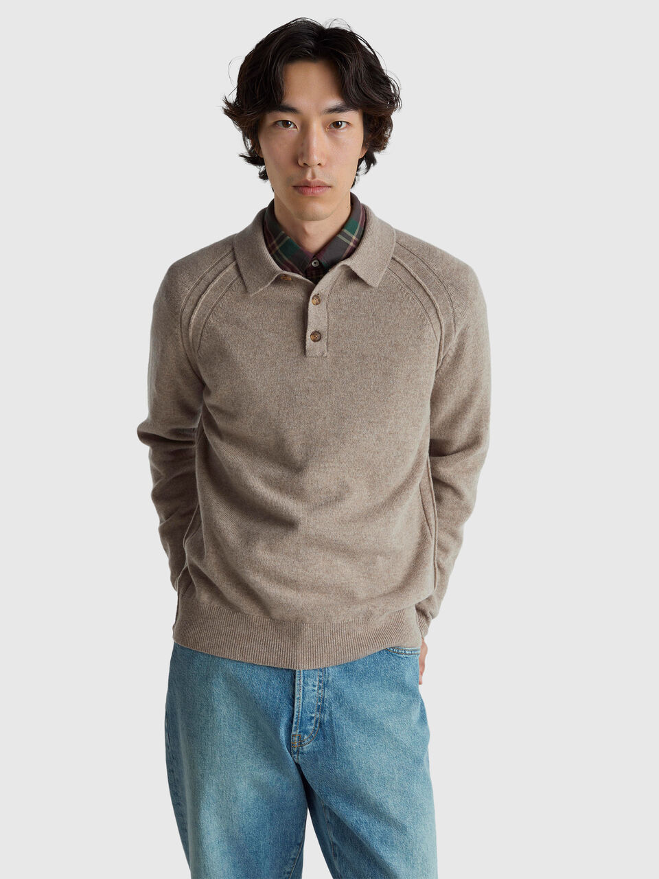 Polo in pure Merino wool