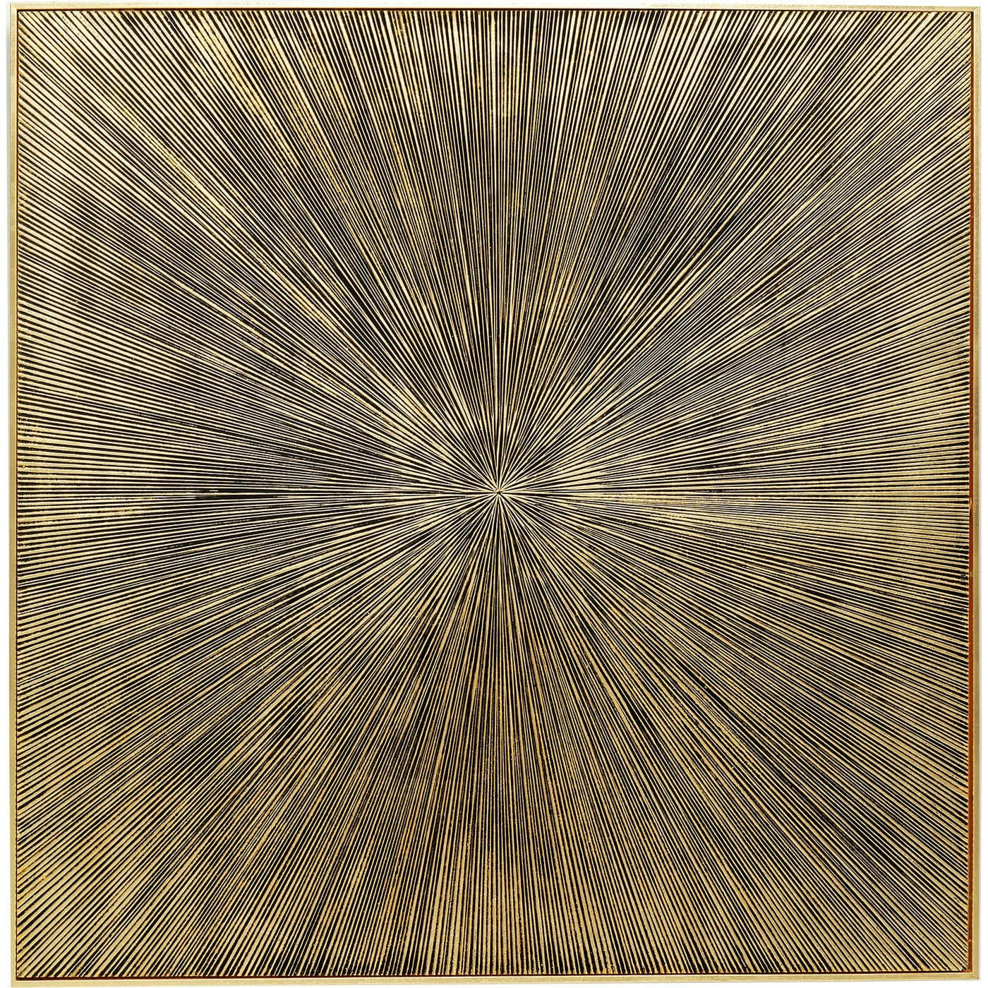 ILLUMINO - Tableau rayons dorés en relief 120x120