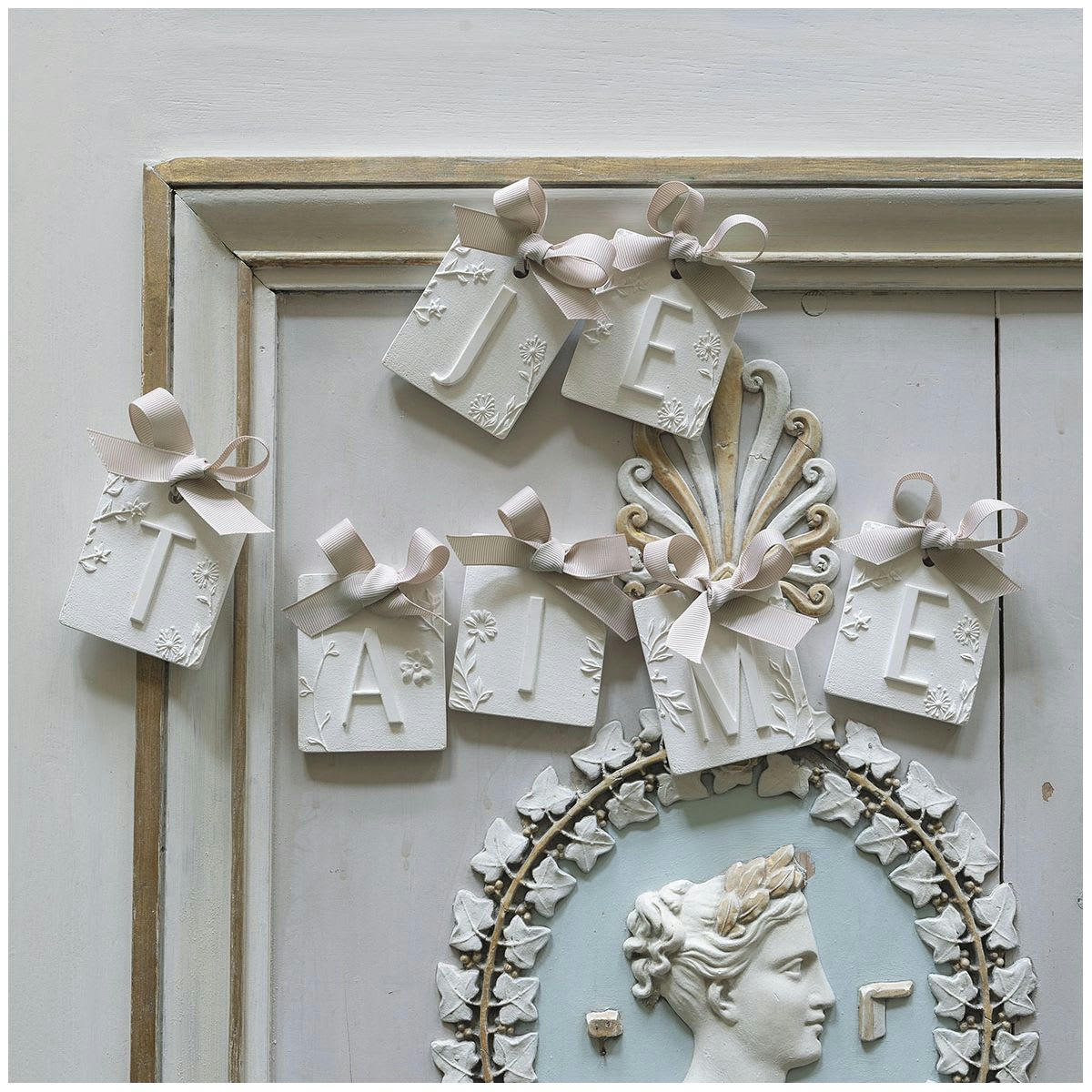 - Décor parfumé lettre T - Fleur de Coton