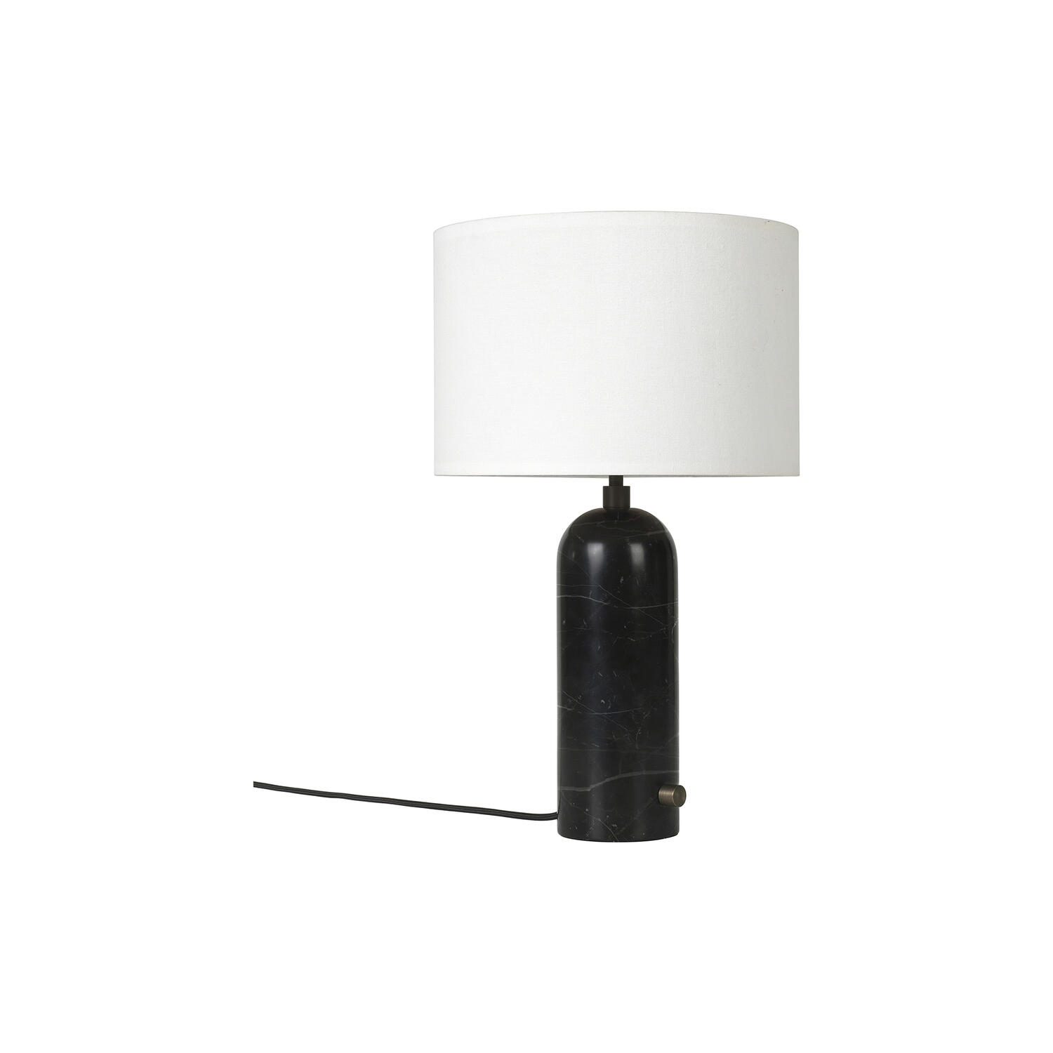 Gravity Table Lamp, black marble/white