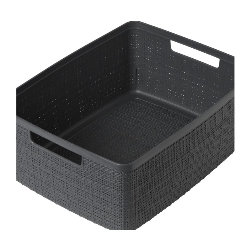 Curver jute opbergmand M - 12 liter - grijs