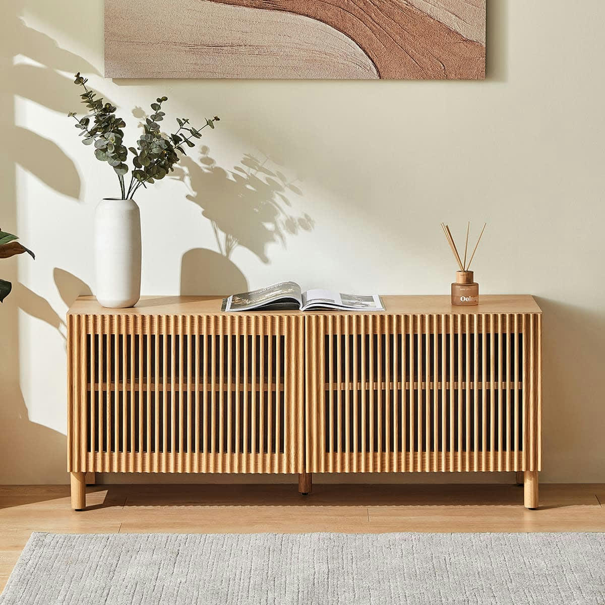 UMEA - Buffet 2 portes bois/frêne 120 cm