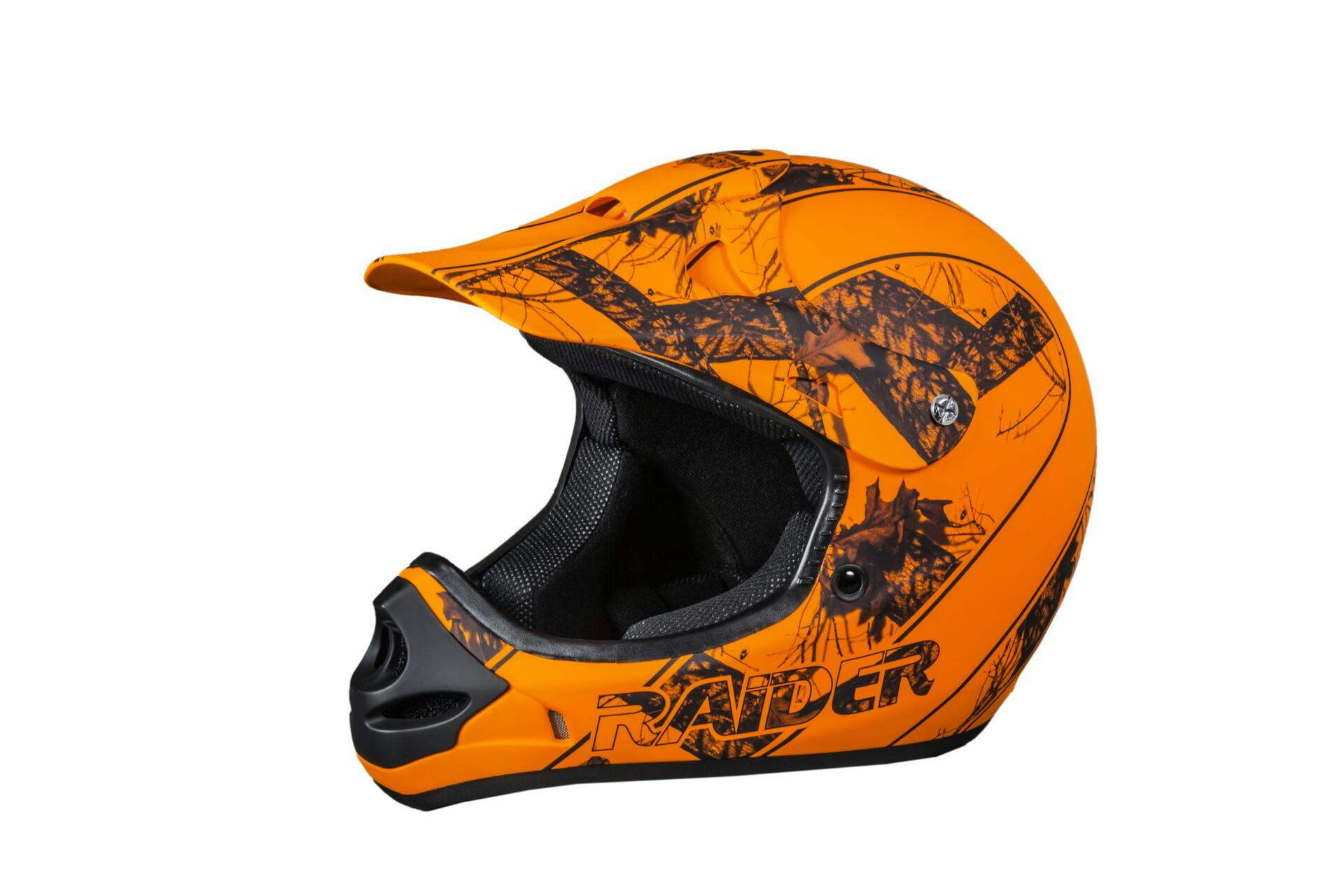 Raider Ambush Adult MX Helmet, Mossy Oak Blaze Orange Camo, Assorted Sizes