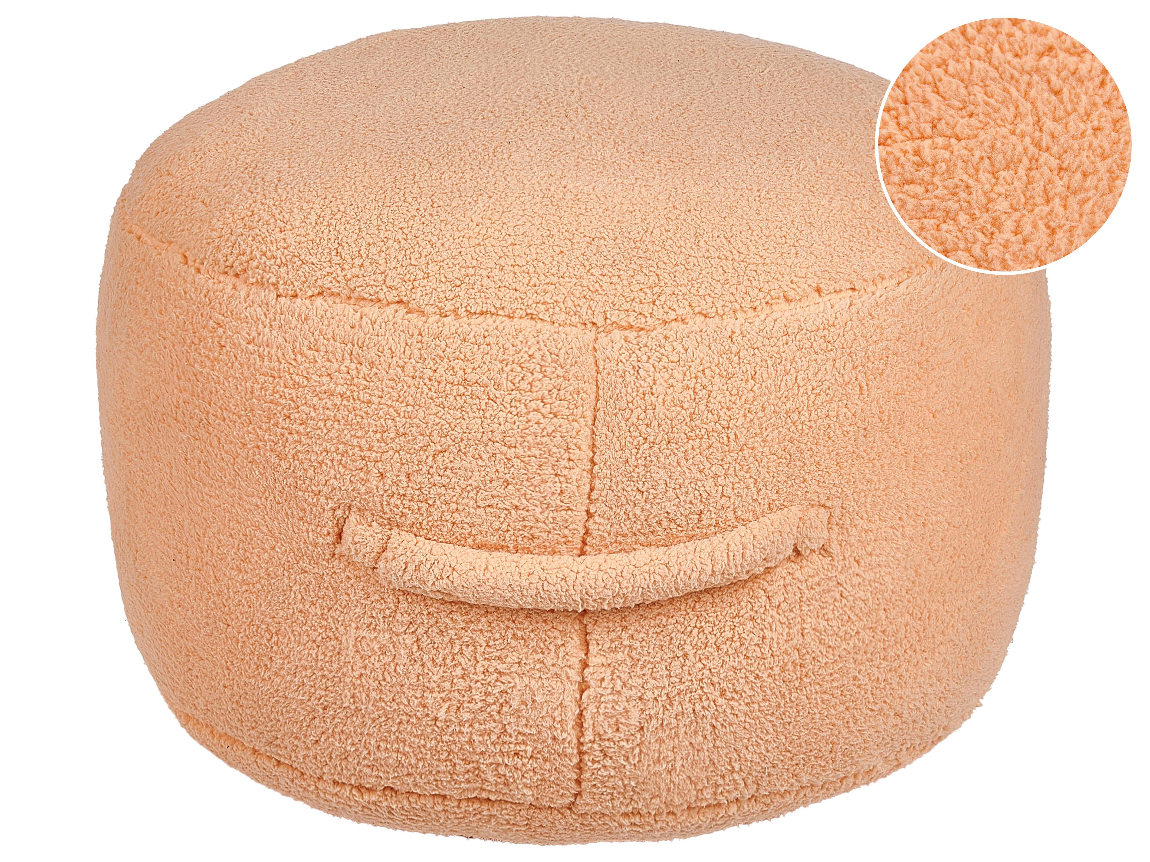 Pouffe ADLANA Boucle Peach Pink