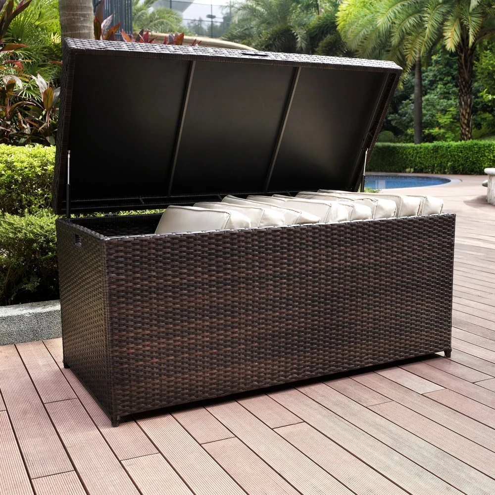 Crosley Palm Harbor Outdoor Wicker Storage Bin