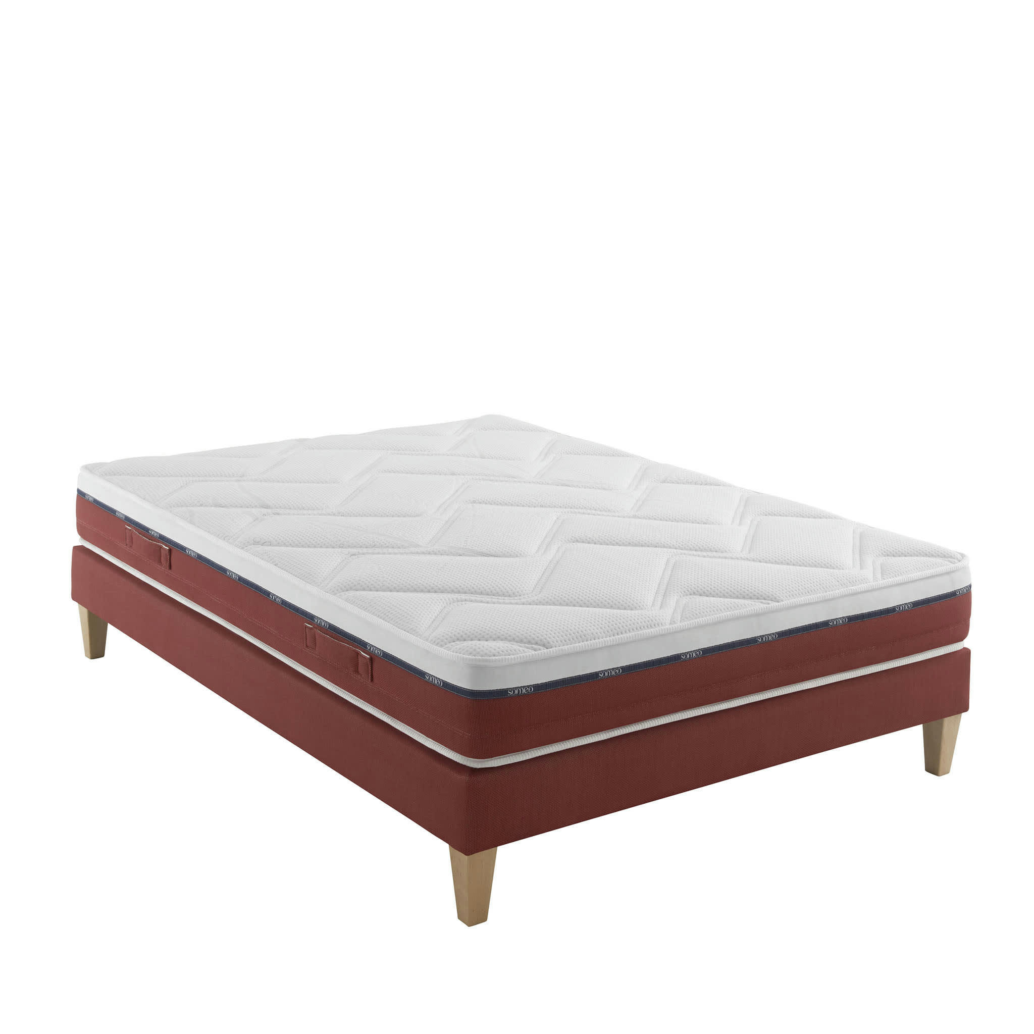 CREPUSCULE 600 - Ensemble matelas 100% latex, sommier et pieds 160x200