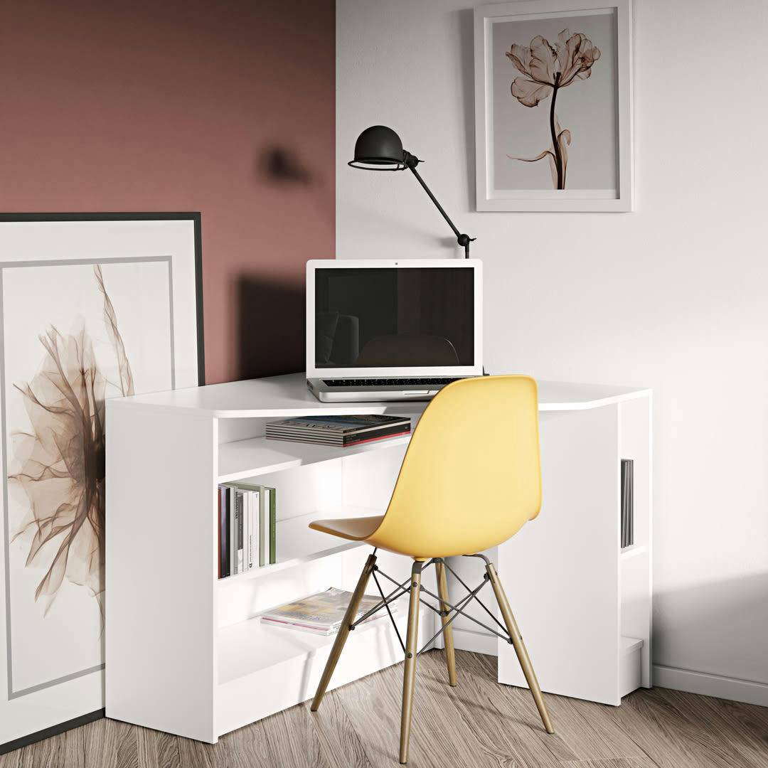 PLAN - Bureau effet bois blanc