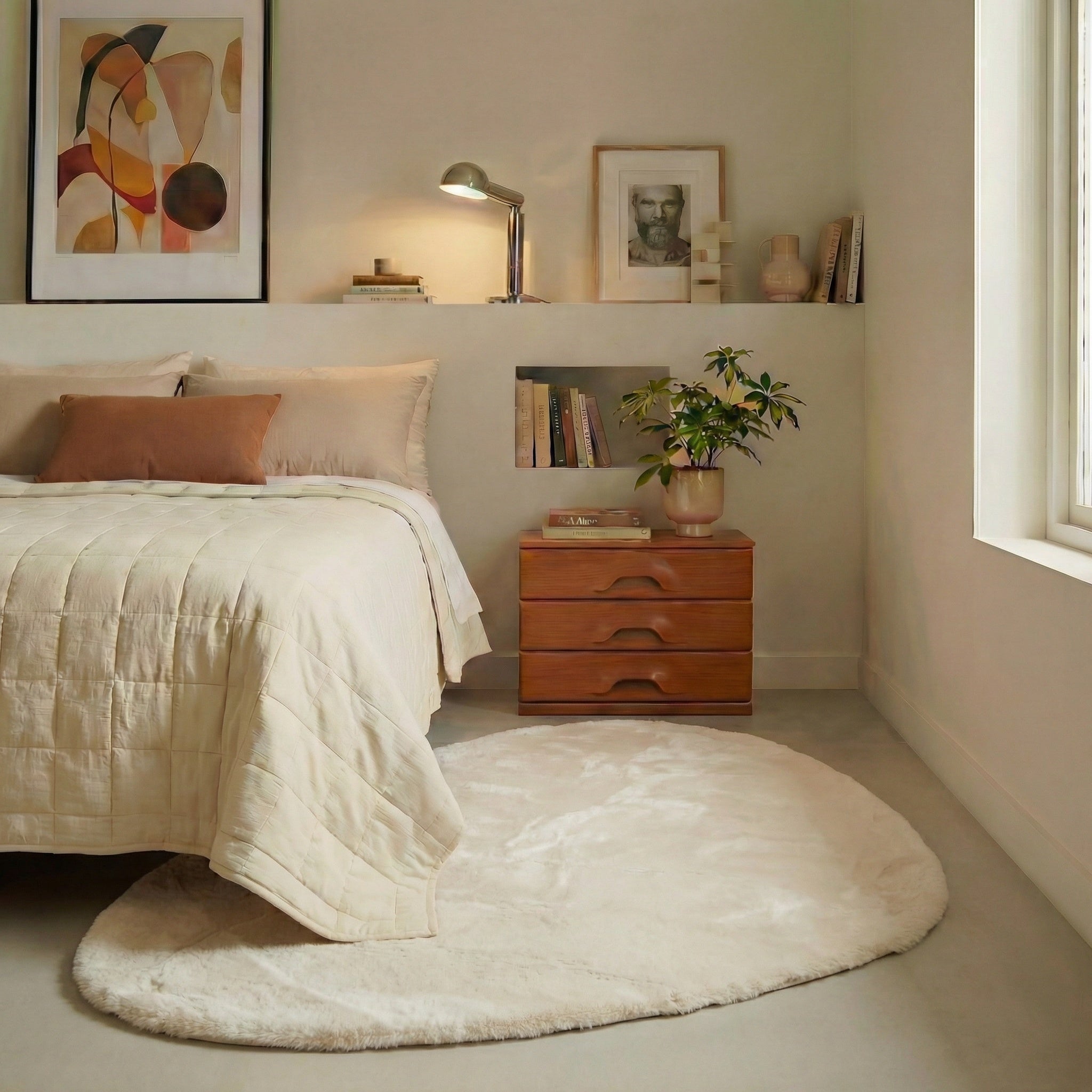 Mrcarpet Organisch Hoogpolig vloerkleed Extra Zacht Fluffy - Creme 230 x 330cm