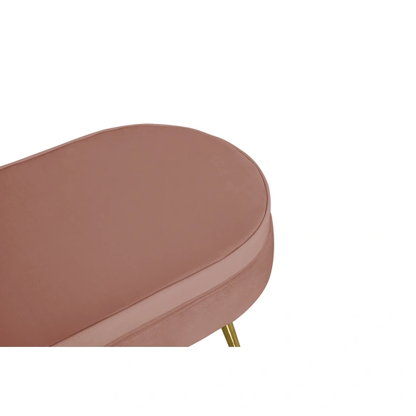 Hocker, Höhe: 40 cm, rose/goldfarben