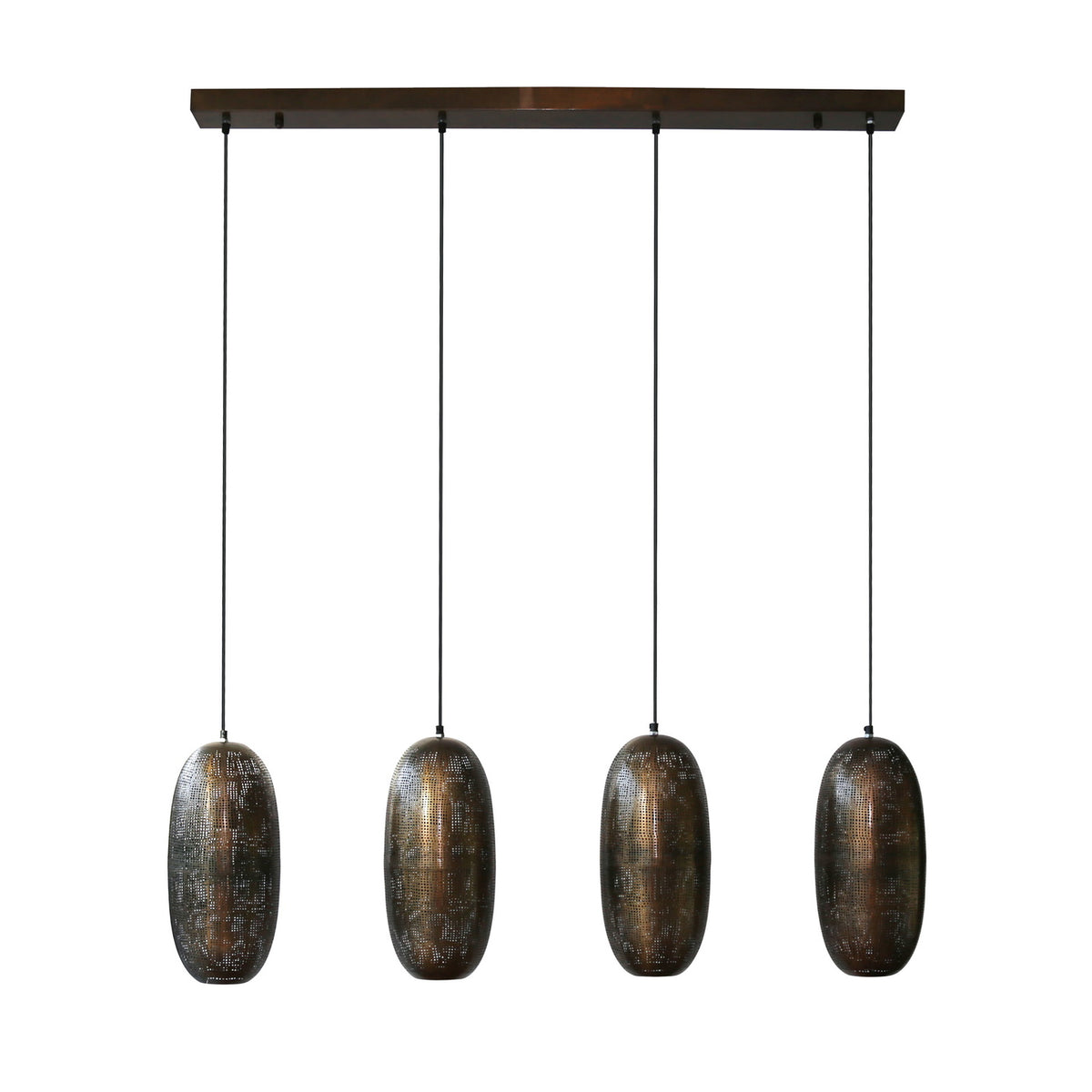 Giga Meubel Hanglamp Cosmic - Brons Antiek - 4-Lichts - 125x18x150cm