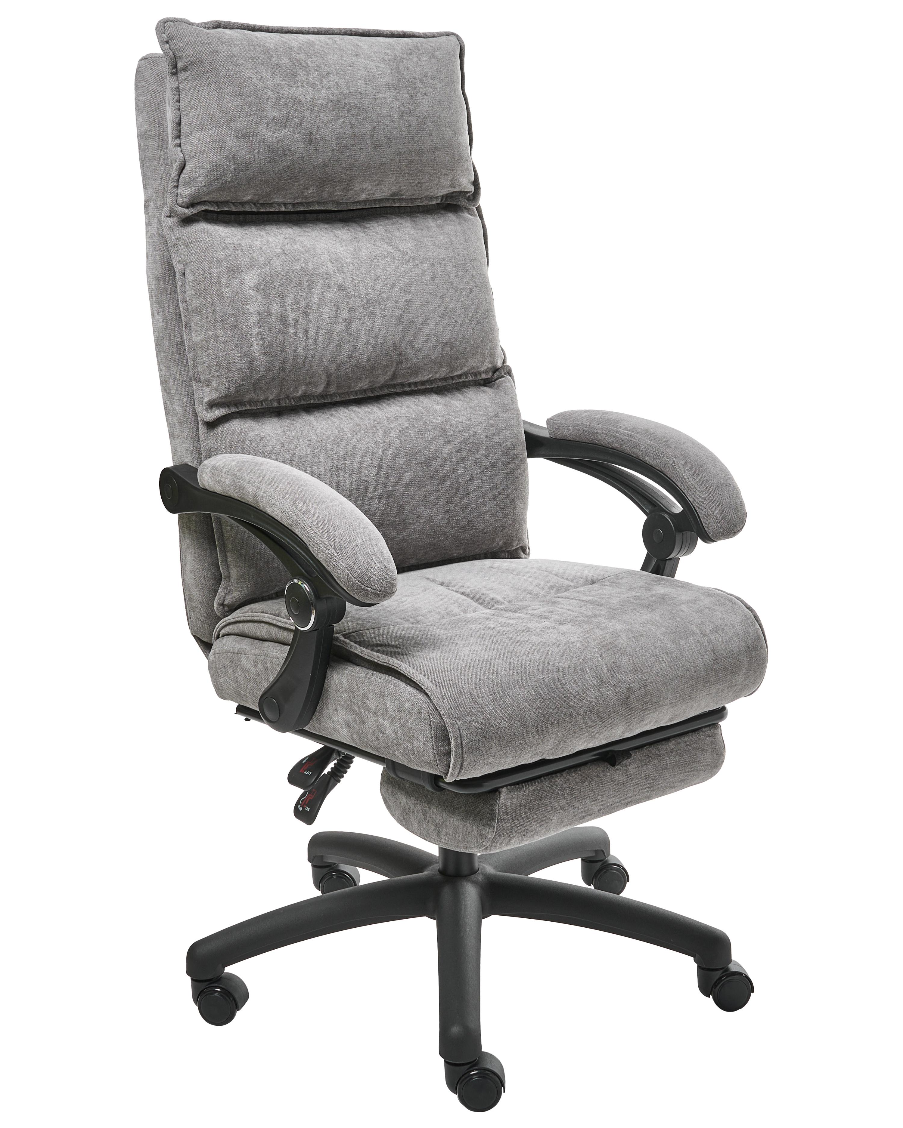 Executive Chair with Footrest EATON Chenille Grey