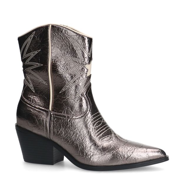 Grijze metallic cowboylaarsjes