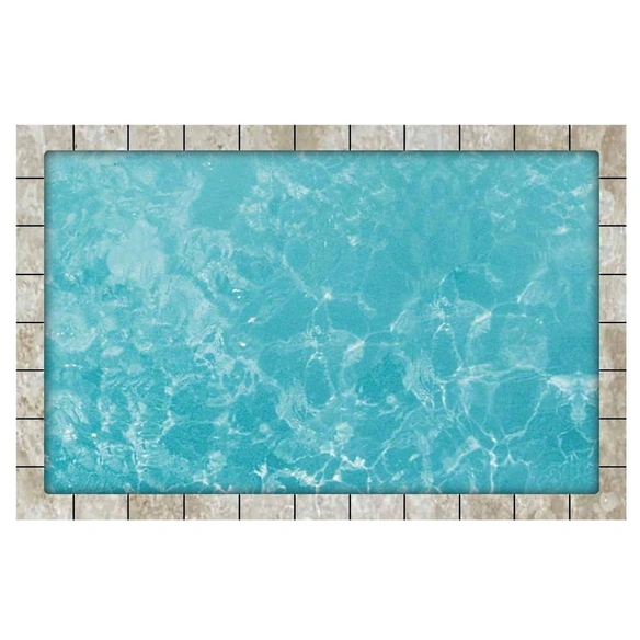 Beckenrandsteine »Tosca Cream«, LxBxH: 61 x 40,6 x 3 cm, Travertin, beige, Rundstab