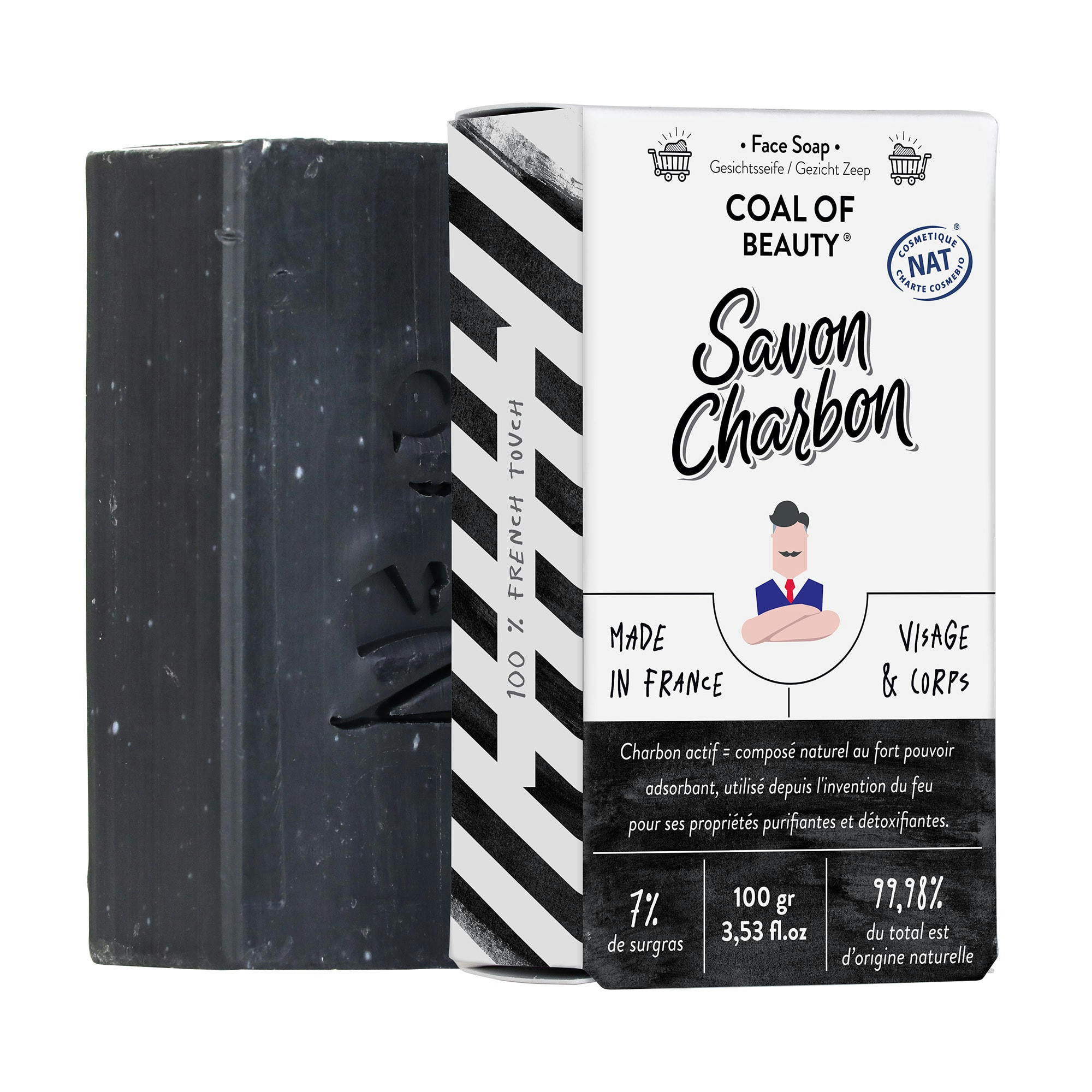 - COAL OF BEAUTY - Savon Purifiant Naturel pour Hommes
