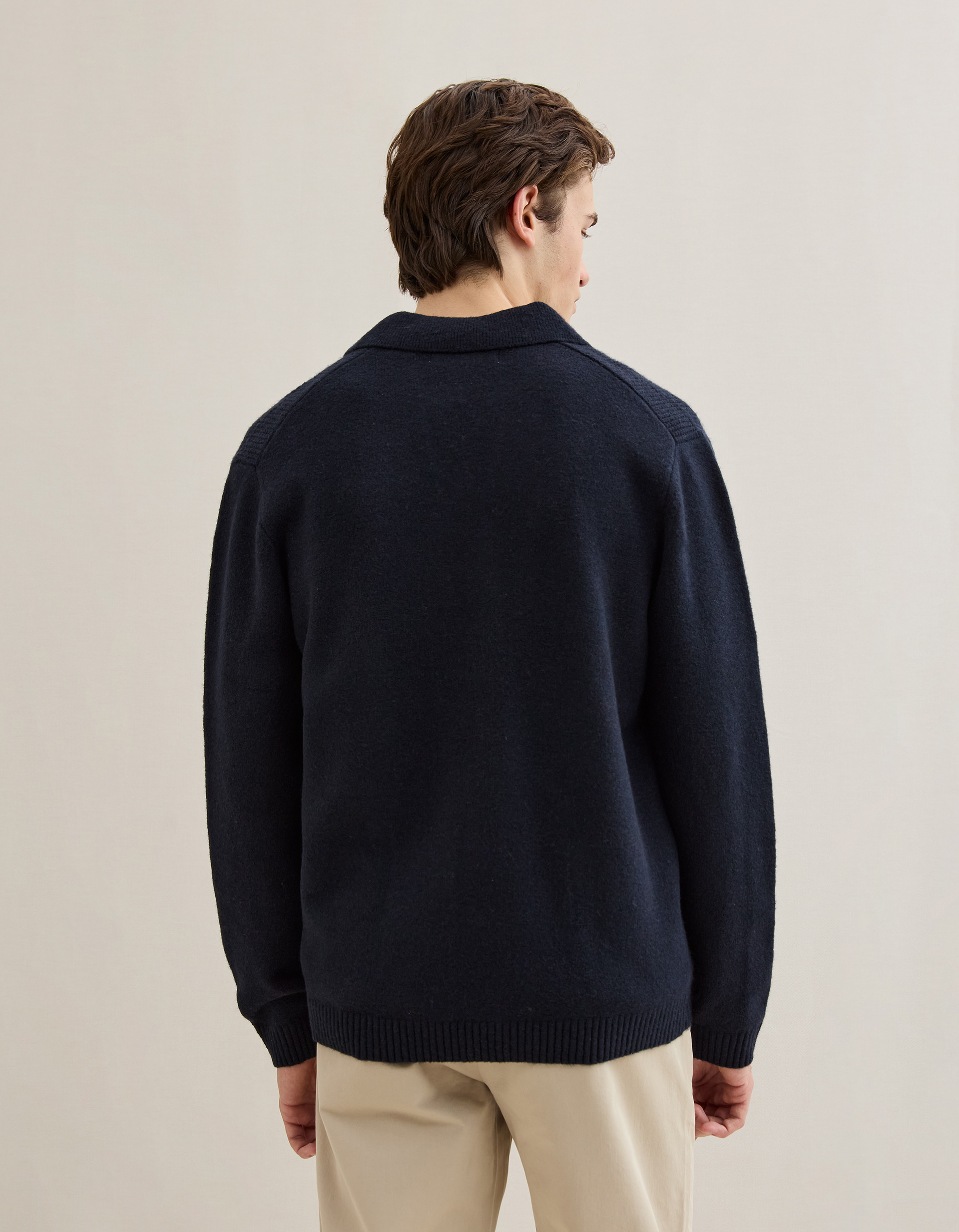 Polo de Malha, Homem, Azul Escuro