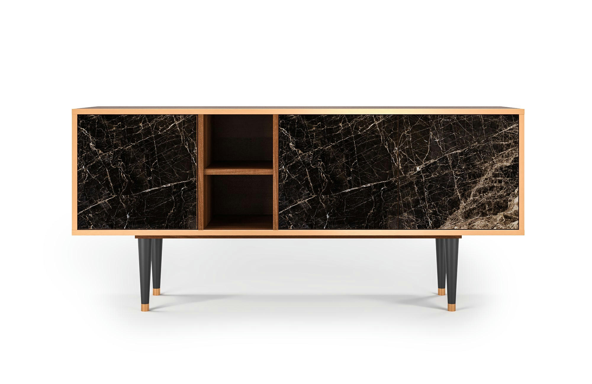 NIGHT ABYSS - Meuble TV  noir 3 tiroirs L 150 cm