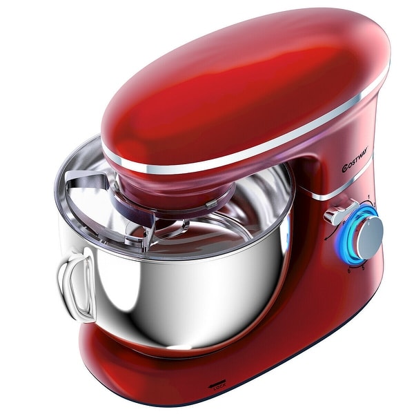 Costway 6.3Qt Tilt-Head Food Stand Mixer 6 Speed 660W w/Dough Hook,