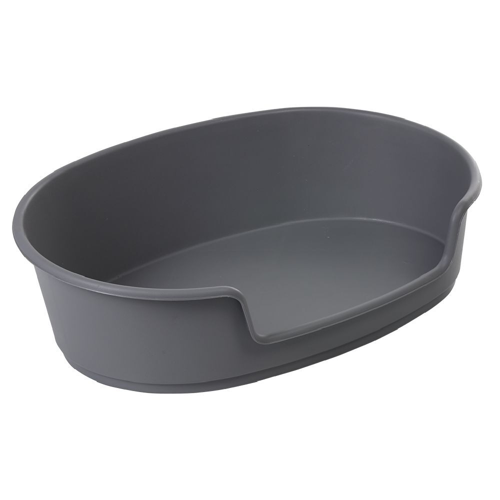 Panier chien plastique rigide gris 40x70cm