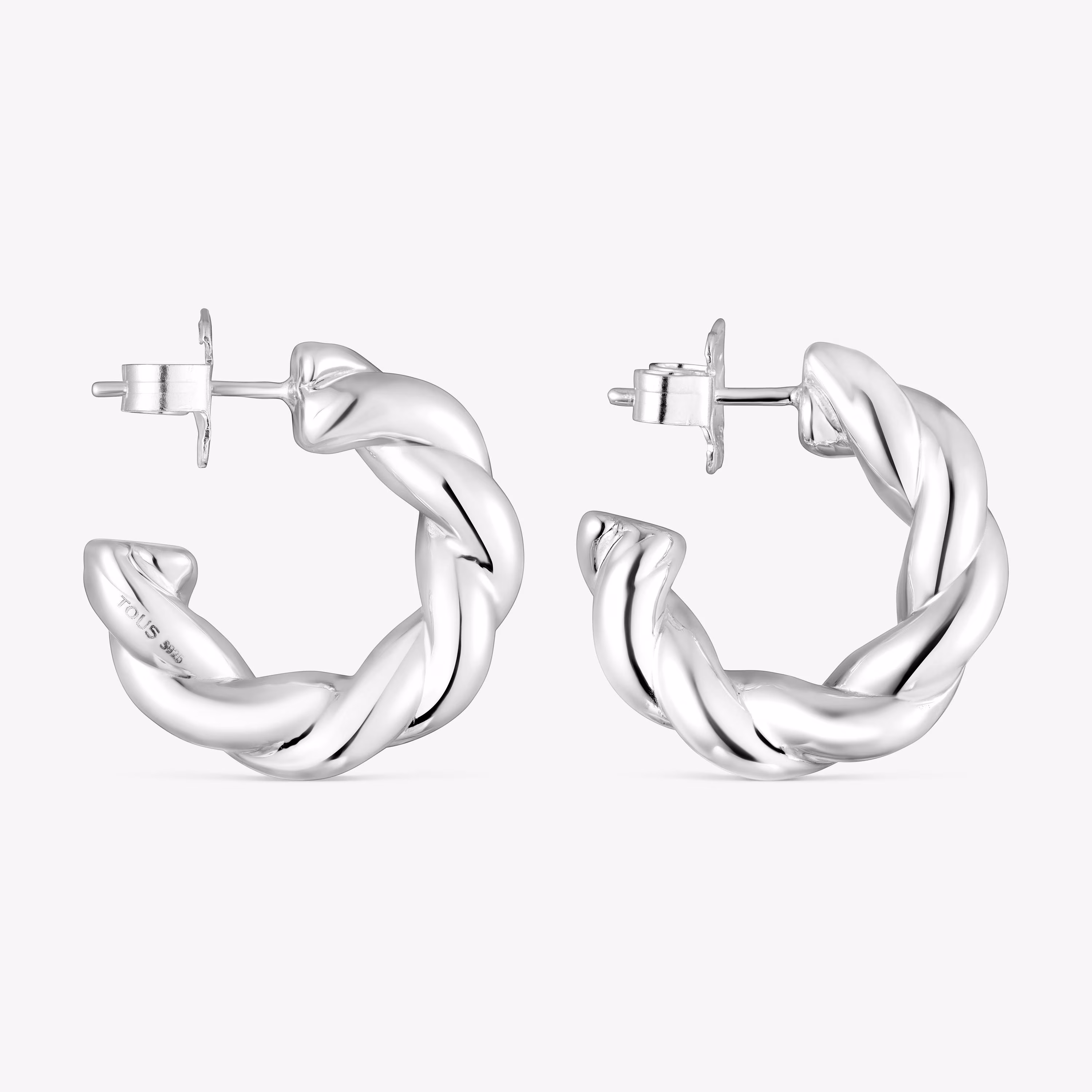 Pendientes de plata Twisted