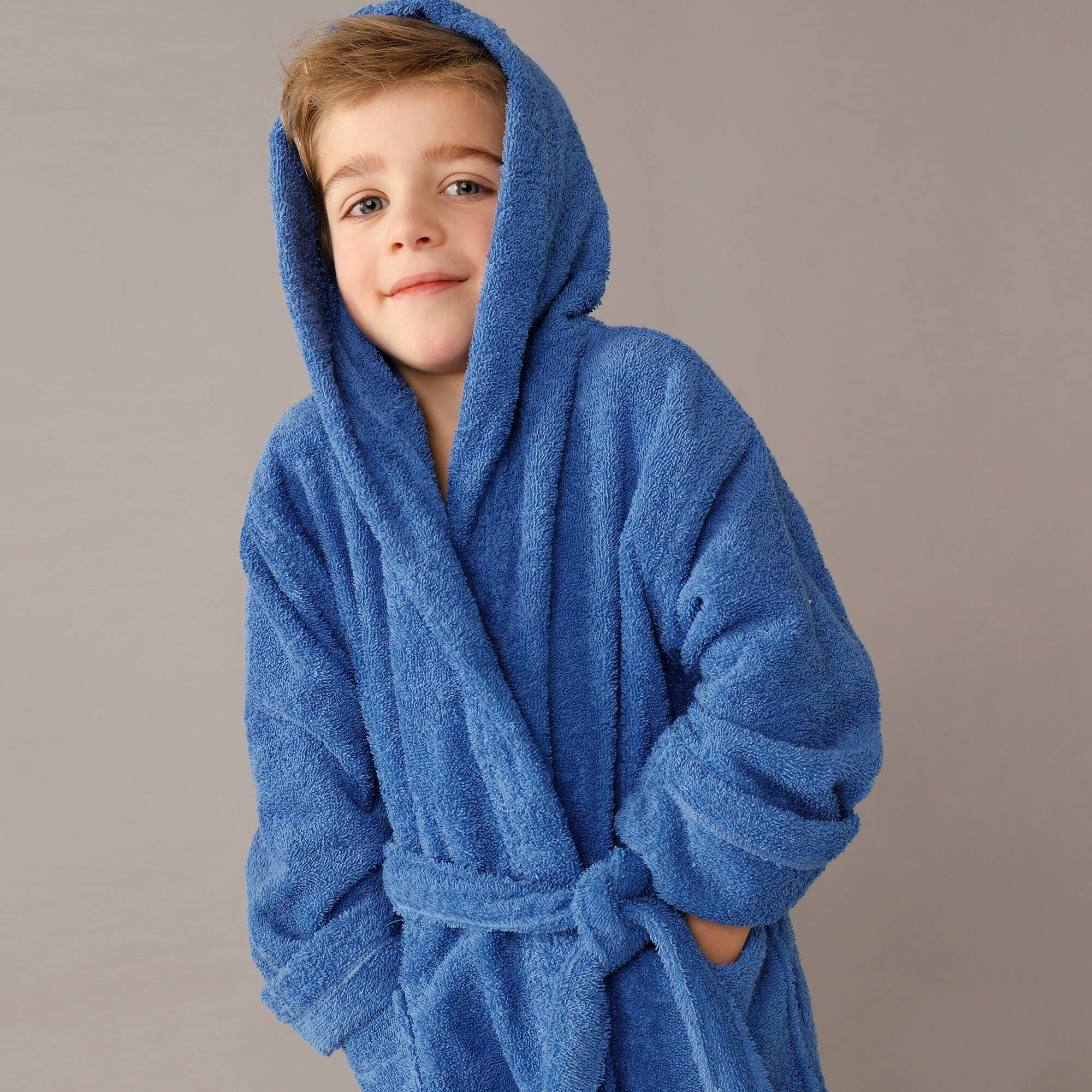 Peignoir enfant éponge bouclette à capuche