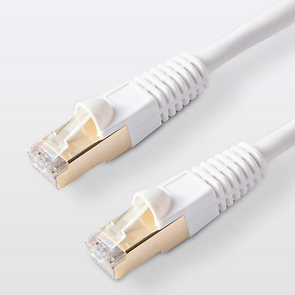 Câble RJ45 Mâle / Mâle blanc Blyss Or, 2 m
