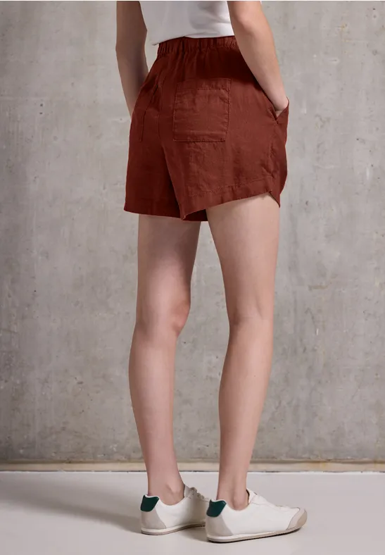 Paperbag Leinen Shorts