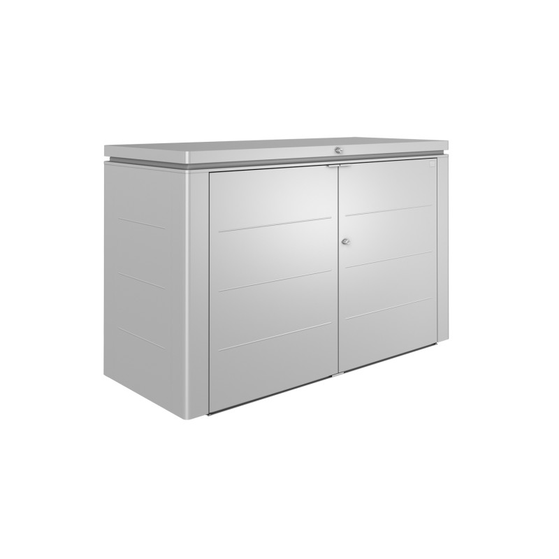 Armoire de jardin HighBoard argentée 2 x 0,84 x 1,27 m BIOHORT
