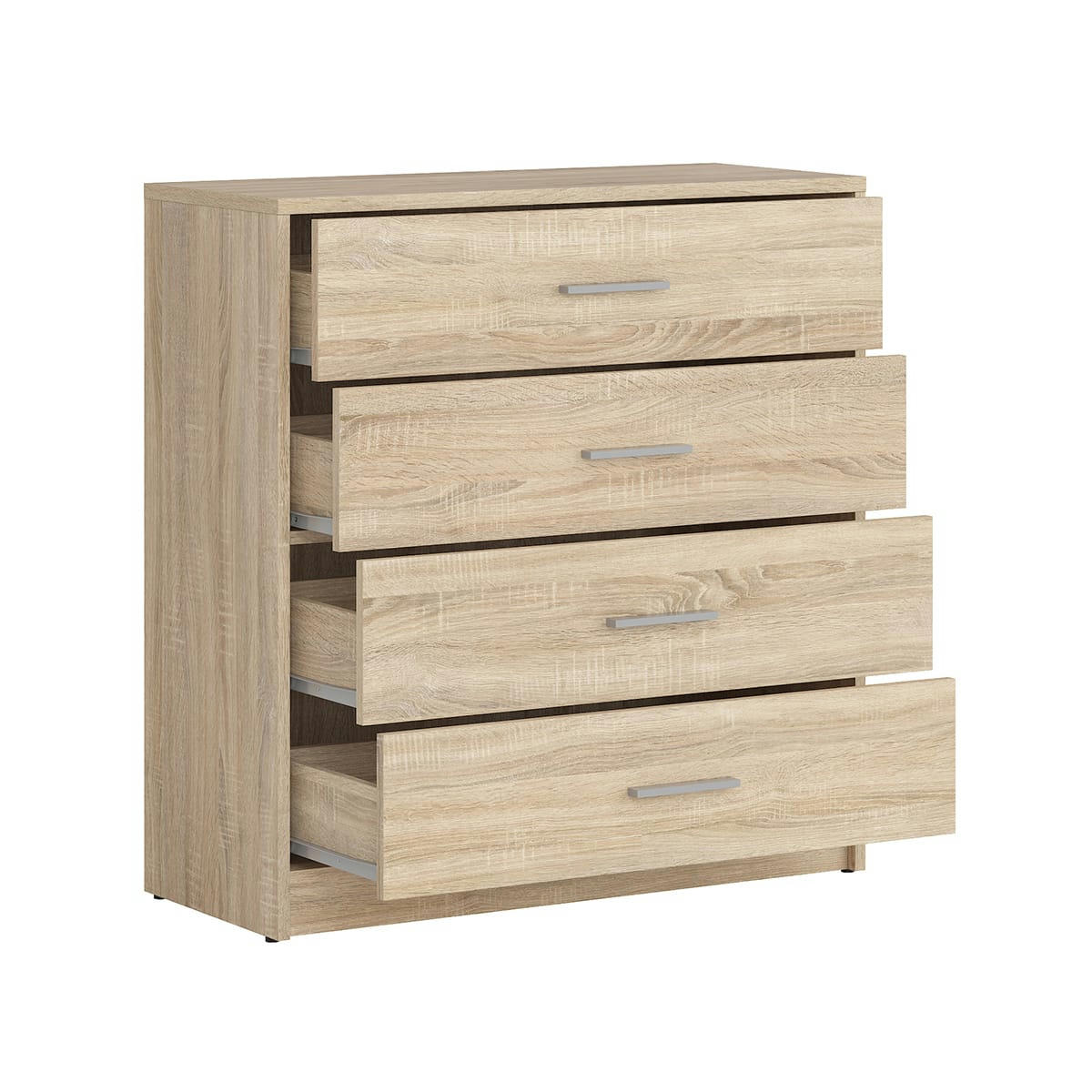 - Commode 4 tiroirs stratifiés naturel