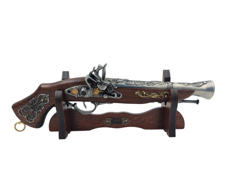 Duży Pistolet Włoski Na Stojaku - Replika Xvii Wiek - 163S